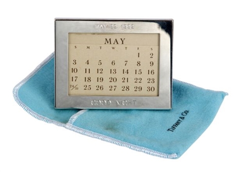 Johnny Carson Tiffany "Calendar Frame" Retirement Gift 
